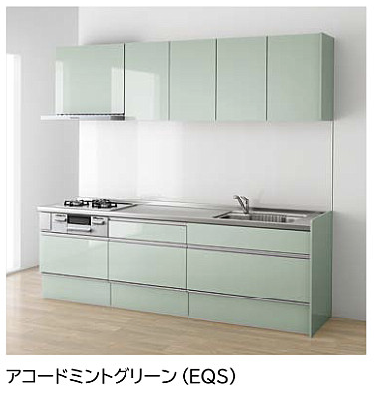 アコードミントグリーン_コンフォート_ラクエラ_クリナップ扉柄