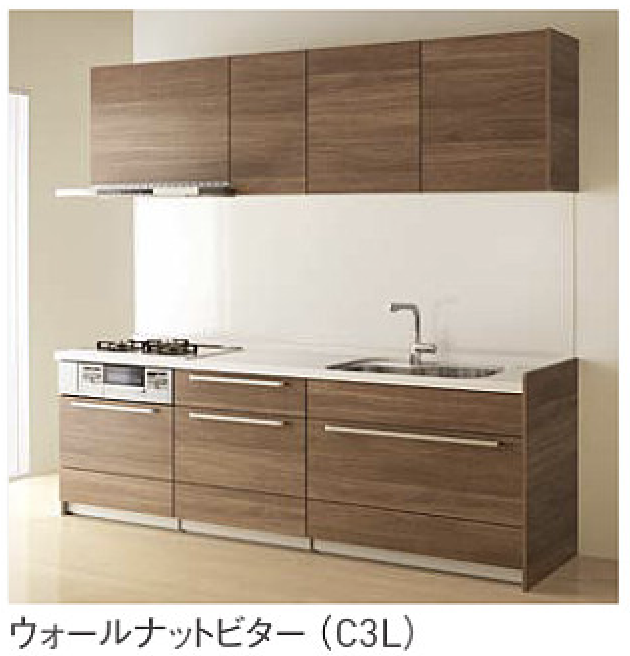 ウォールナットビター_クラス4_ステディア_クリナップ扉柄