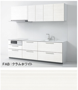 クラムホワイト_3A_ザクラッソ_TOTOキッチン扉柄