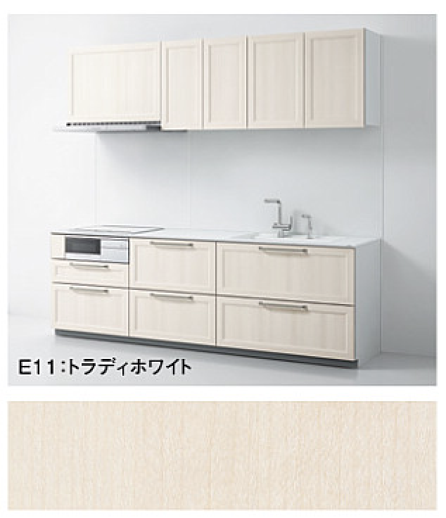 トラディホワイト_4B_ザクラッソ_TOTOキッチン扉柄