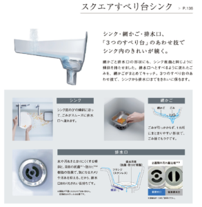 スクエア滑り台シンク