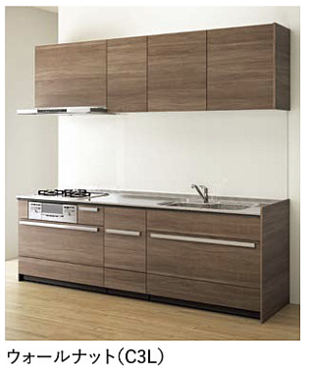 ウォールナット_クラス6_セントロ_クリナップ扉柄