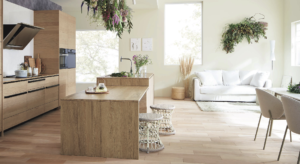 統一感のあるクチュールモカの施工事例_クリナップセントロカタログより