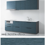 ラピスブルーグリーン_2A抽象/幾何学柄_ザクラッソ_TOTOキッチン扉柄