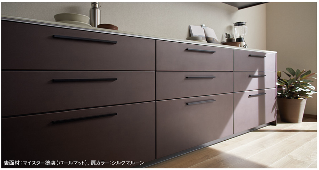 シルクマルーン実機_TOTOキッチン
