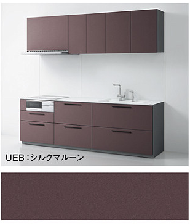 シルクマルーン_6A_ザクラッソ_TOTOキッチン扉柄