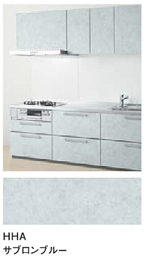 サブロンブルー_プライスグループ2_扉とコーディネート_キッチンmitteミッテ_TOTOキッチン