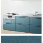 プリズムブルーグリーン_プライスグループ2_扉とコーディネート_キッチンmitteミッテ_TOTOキッチン