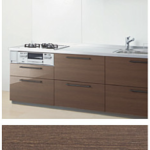 テラブラウンウッド_プライスグループ3_扉とコーディネート_キッチンmitteミッテ_TOTOキッチン