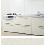 アモスグレージュ_プライスグループ3_扉とコーディネート_キッチンmitteミッテ_TOTOキッチン