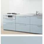 シーンブルーグレー_プライスグループ3_扉とコーディネート_キッチンmitteミッテ_TOTOキッチン